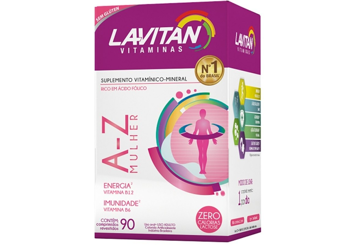 Suplemento Vitamínico-mineral Lavitan A-z Original 60 Comprimidos - D'Or  Mais Saúde